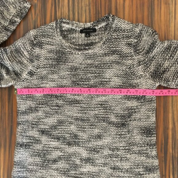 [Ann Taylor] Variegated Grey Knit Sweater | M | Good - Picture 6 of 10